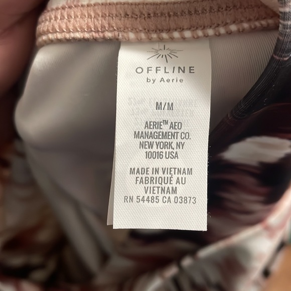 NWOT Aerie Crossover Waist Printed Leggings - Picture 6 of 6